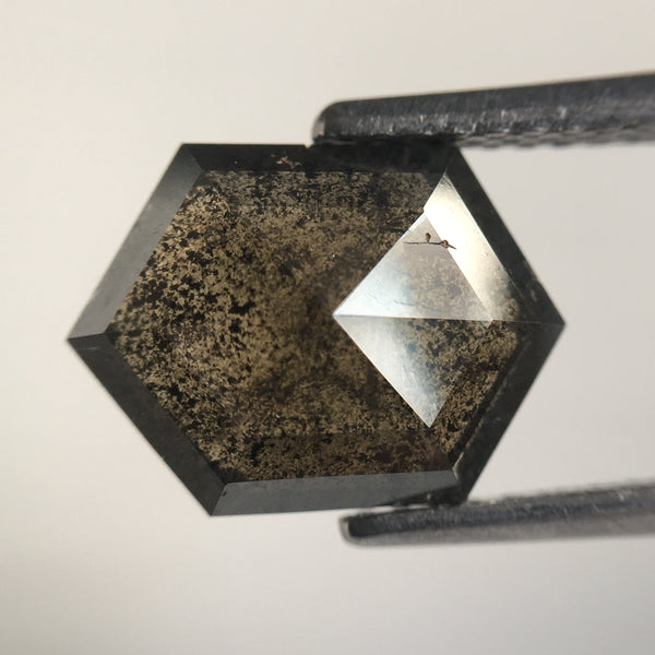 2.42 Ct Natural Loose Diamond Hexagon Shape 10.70 mm X 7.95 mm X 3.20 mm, Fancy Grey Color Hexagon Shape Natural loose diamond SJ59/06
