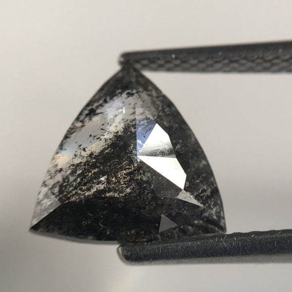 1.80 Ct Triangle Shape Natural Loose Diamond Salt and Pepper Color 8.90 mm X 9.50 mm X 2.70 mm Polished Diamond for rings SJ59/08