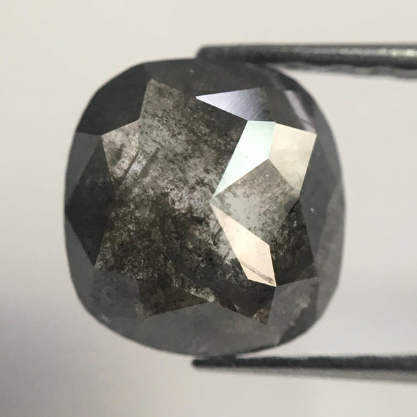 1.33 Ct Oval shape Rose Cut Salt and Pepper Natural Diamond, 7.30 mm x 6.95 mm X 2.86 mm Rustic Natural loose diamond  SJ41/18