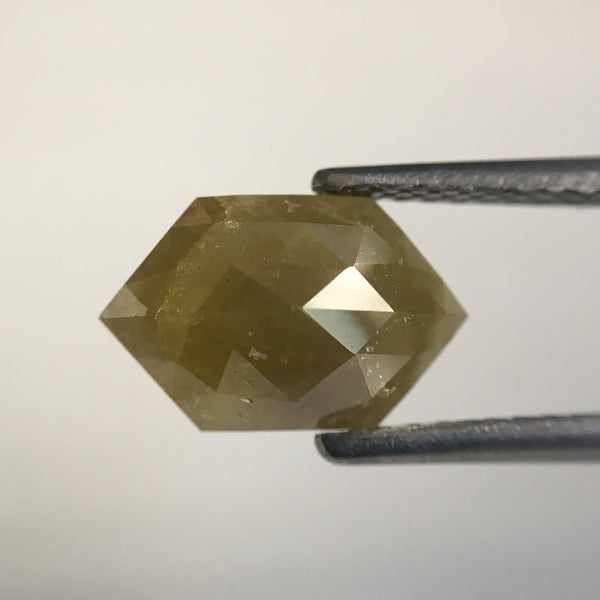 3.60 Ct Pair Hexagon Shape Yellowish Grey Color Natural Loose Diamond, 10.15 mm X 6.43 mm X 3.26 mm Natural Geometric Diamond SJ57/19/07
