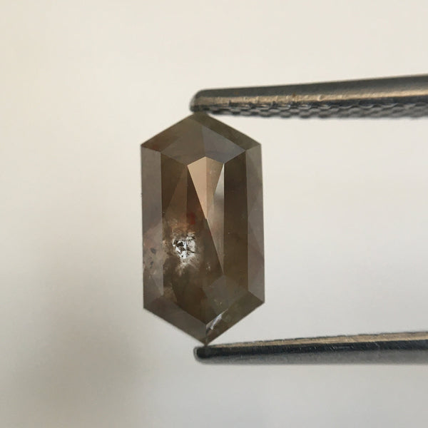 2.60 Ct Hexagon Shape Natural Loose Diamond, 9.51 mm X 4.93 mm X 2.66 mm Brownish Gray Hexagon loose diamond Use for Jewellery SJ57/20/08