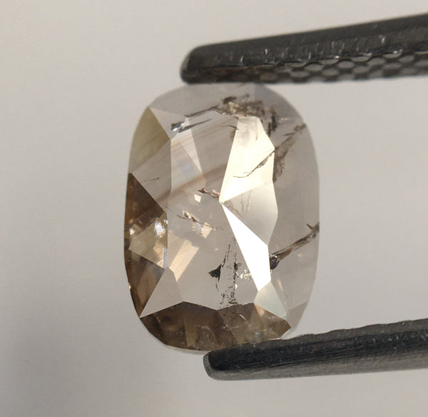 0.63 Ct Oval Shape Light brown Natural Loose Diamond 7.10 mm X 5.02 mm X 1.74 mm Oval Shape Rose Cut Natural Loose Diamond SJ60/19