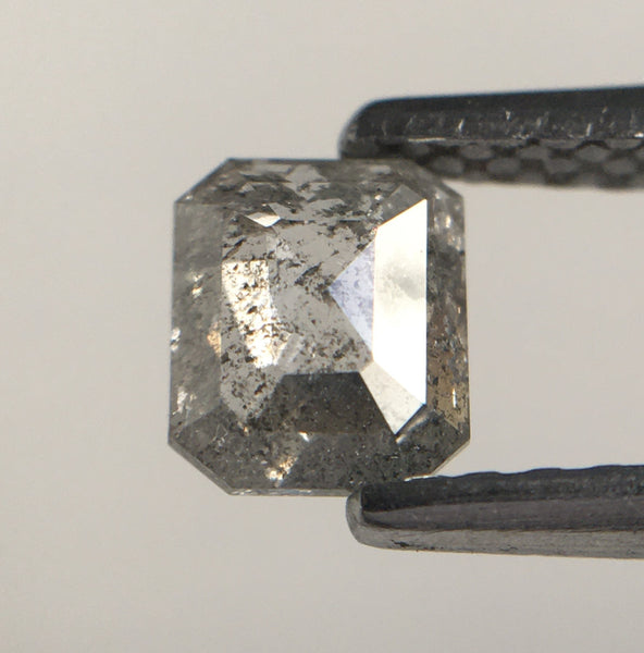 0.39 Ct Grey Emerald Shape Natural Loose Diamond, 4.73 mm x 4.05 mm x 1.75 mm Emerald Step cut Natural Loose Diamond For Jewelry SJ60/42