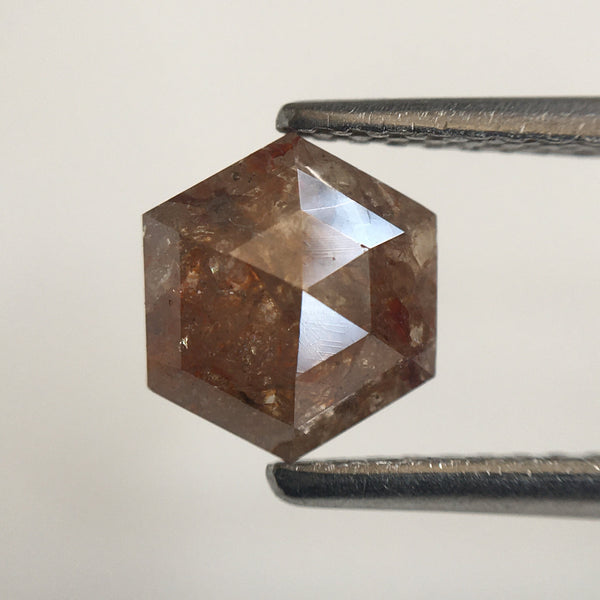 0.99 Ct Hexagon Shape brown Natural Loose Diamond, 7.18 mm X 6.13 mm X 2.55 mm Natural Geometric Loose Diamond SJ57/53/41