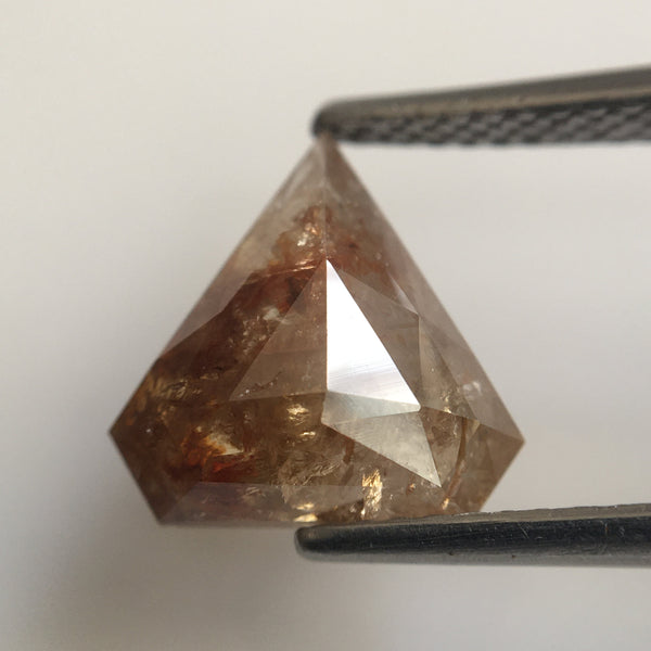 2.17 Ct Natural Loose Diamond Shield Shape 9.87 mm X 9.70 mm X 3.51 mm Fancy reddish Brown Geometric shape Diamond, SJ57/64