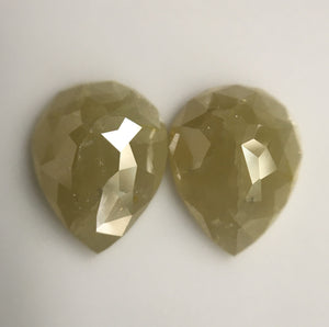 3.62 Ct Yellow pear shape natural loose diamond, 9.92 mm X 7.60 mm X 3.12 mm Natural Rustic diamond Polished Diamond SJ58/02