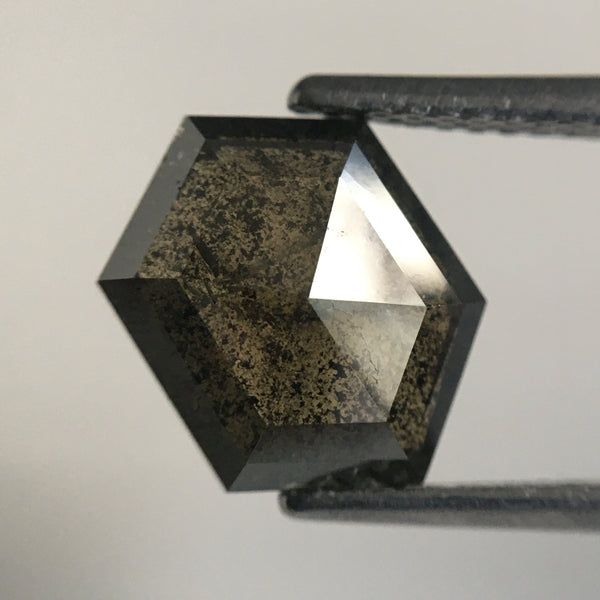 2.42 Ct Natural Loose Diamond Hexagon Shape 10.70 mm X 7.95 mm X 3.20 mm, Fancy Grey Color Hexagon Shape Natural loose diamond SJ59/06