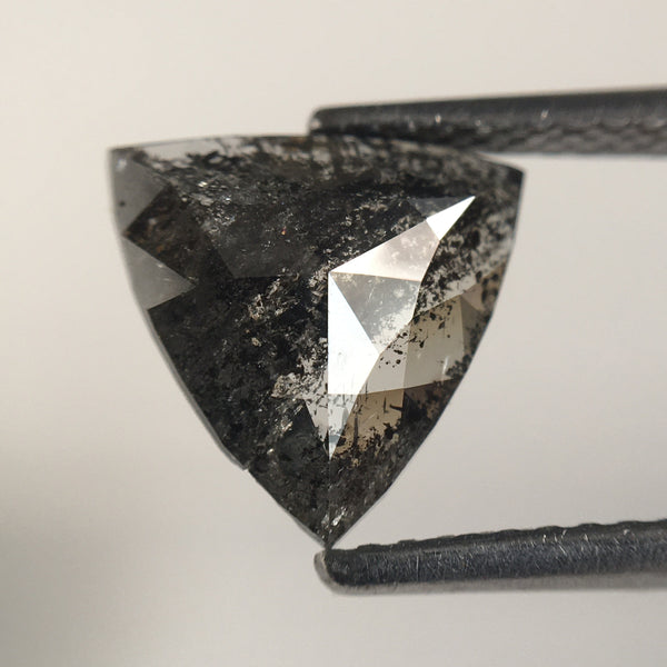 1.80 Ct Triangle Shape Natural Loose Diamond Salt and Pepper Color 8.90 mm X 9.50 mm X 2.70 mm Polished Diamond for rings SJ59/08