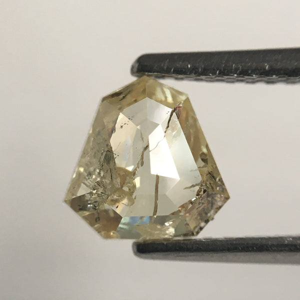 1.09 Ct Shield Shape Yellow Color Natural Loose Diamond 6.51 mm x 6.61 mm X 2.92 mm Geometric shape natural diamond for Wedding ring SJ02/29