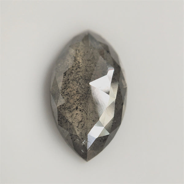 1.81 CT Grey Marquise Shaped Natural Brilliant Cut Loose Diamond 12.43 mm x 6.98 mm x 2.46 mm, Salt & pepper Rose Cut Loose Diamond SJ60/04