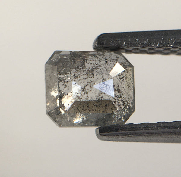 0.39 Ct Grey Emerald Shape Natural Loose Diamond, 4.73 mm x 4.05 mm x 1.75 mm Emerald Step cut Natural Loose Diamond For Jewelry SJ60/42