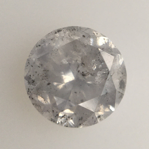 1.21 Ct Natural Loose Diamond Round Brilliant Cut Light Grey Salt And Pepper Color i3 Clarity 6.22 MM x 4.36 MM Size, Round Diamond SJ03/58