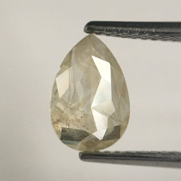 1.09 Ct Natural Loose Diamond Pear Shape Fancy Color 9.22 MM x 6.23 MM x 2.15 MM Pear Shape Rose Cut i3 Clarity Natural Diamond SJ62/25