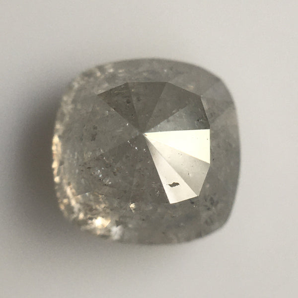 2.00 Ct Natural Loose Diamond Fancy Gray Color Cushion Shape, 6.36 MM x 6.50 MM x 5.07 MM Rose Cut Natural Loose Diamond For Ring SJ63/14