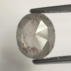1.64 Ct Natural Loose Diamond Oval Shape Gray Color 8.24 MM x 6.95 MM x 3.31 MM Gray Oval Shape Rose Cut Natural Loose Diamond SJ62/54