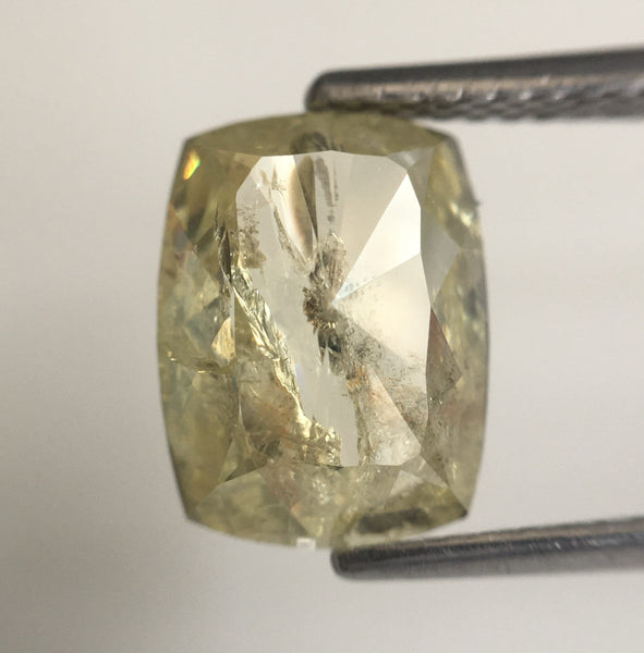 2.21 Ct Natural Loose Diamond Light Yellow Oval Shape Rose cut 9.76 MM x 7.36 MM x 3.02 MM Rose Cut Natural Loose Diamond For Ring SJ62/10