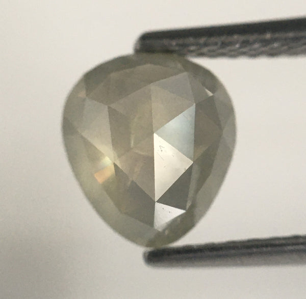 1.57 Ct Natural Loose Diamond Pear Shape Fancy Color 7.64 MM x 6.76 MM x 3.56 MM Pear Shape Rose Cut i3 Clarity Natural Diamond SJ62/26