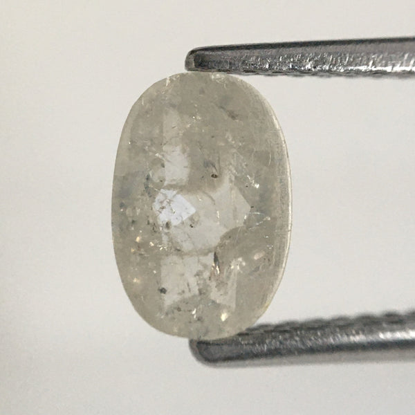 0.72 Ct Oval Shape Gray Natural Loose Diamond, 7.54 MM X 5.08 MM X 2.05 MM Light Gray Oval Shape Rose Cut Natural Loose Diamond SJ64/30