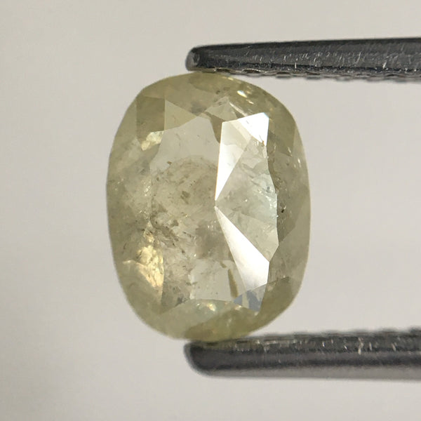 1.10 Ct Natural Loose Diamond Light Yellow Oval Shape Rose cut 7.09 MM X 5.31 MM X 2.96 MM Rose Cut Natural Loose Diamond For Ring SJ64/40