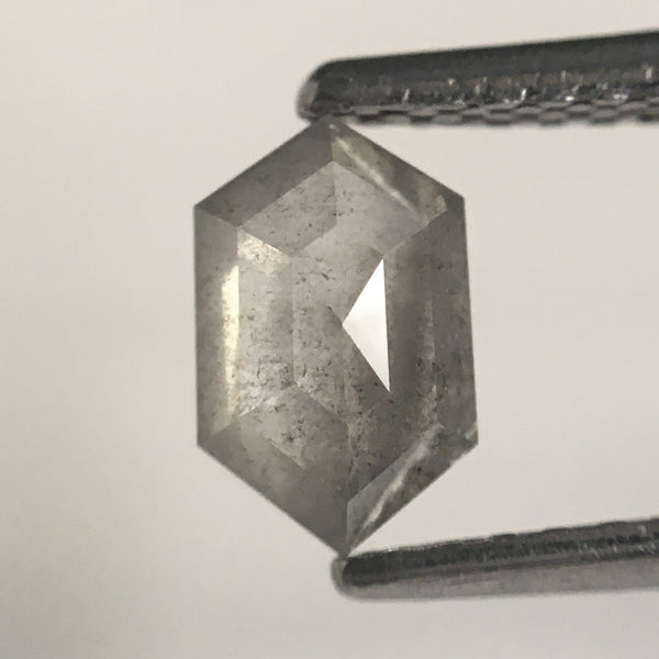 0.68 Ct Hexagon Shape Gray Color Natural Loose Diamond, 6.65 MM X 4.18 MM X 2.46 MM Geometry Shape Natural Loose Diamond SJ64/47