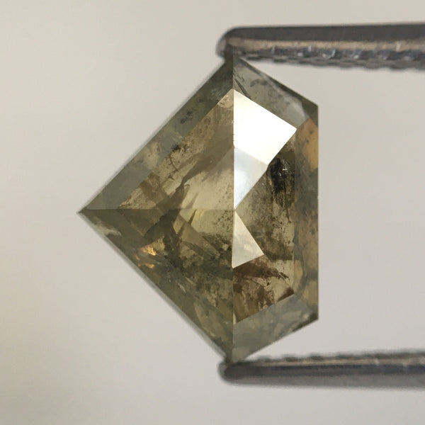 1.78 Ct Natural Loose Diamond Greenish Color Shield Shape, 7.06 mm X 9.15 mm X 3.62 mm Fancy Shape Loose diamond Use for Jewelry SJ14/17