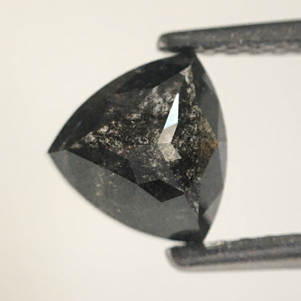 1.10 Ct Triangle Shape Natural Loose Diamond salt and pepper 6.18 MM X 6.51 MM X 3.35 MM, Fancy Shape Polished Diamond for rings SJ64/20