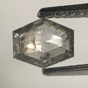 0.44 Ct Hexagon Shape Natural Salt and Pepper Loose Diamond, 4.80 mm x 5.75 mm x 1.82 mm Geometry Shape Natural Loose Diamond SJ66/21