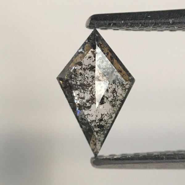 0.43 Ct Kite Shape Gray Rose Cut Natural Loose Diamond, 8.21 MM x 5.05 MM x 1.83 MM Loose Diamond, Rose Cut Diamond SJ65/28