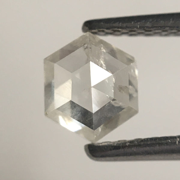 0.66 Ct Hexagon Shape Gray Color Natural Loose Diamond, 5.60 MM x 4.71 MM x 2.80 MM Geometry Shape Natural Loose Diamond SJ66/03