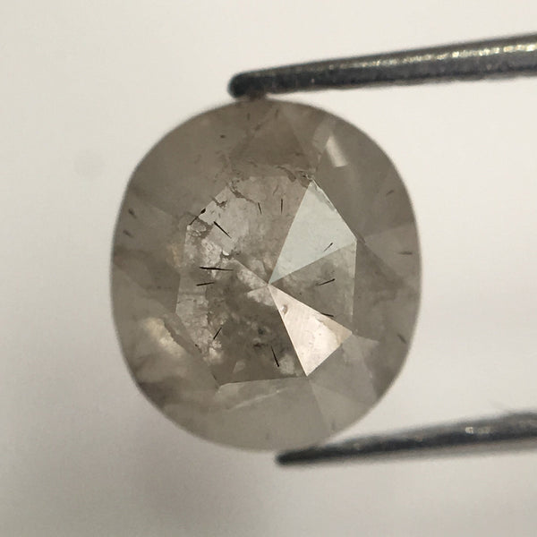 0.76 Ct Gray color Natural Oval Shape loose Diamond 6.15 mm X 5.41 mm X 2.55 mm Polished Diamond best for engagement ring SJ42/13