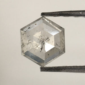 0.36 Ct Hexagon Shape Gray Color Natural Loose Diamond, 5.19 MM x 4.55 MM x 1.73 MM Geometry Shape Natural Loose Diamond SJ66/43