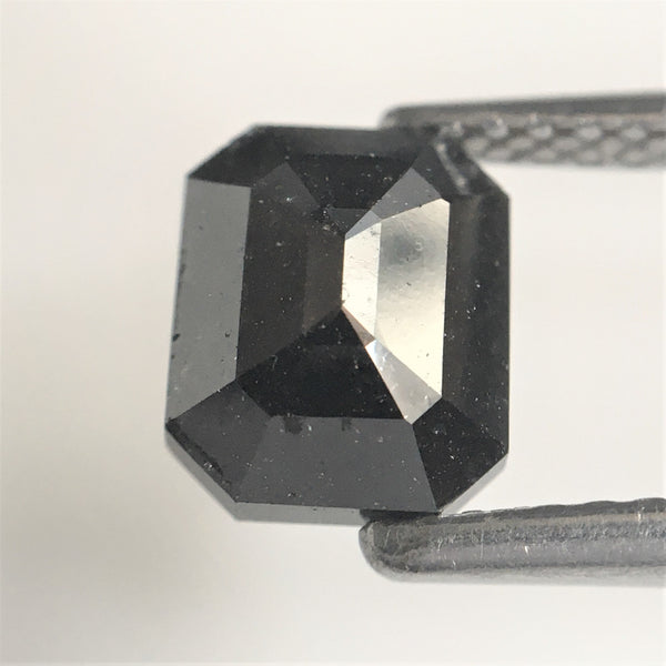 1.59 Ct Black Color Natural loose Diamond Emerald Shape, 7.04 mm X 5.84 mm X 3.57 mm Polished Loose Diamond best for engagement ring SJ02/04