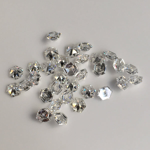 White Natural Loose Diamond Hexagon Shape F-G Color VS Clarity, 3.90 mm to 4.14 mm, 0.18 Ct to 0.40 Ct Hexagon Shape Loose Diamond SJ99hexa