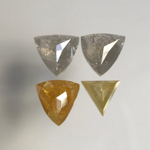 2.03 Ct Natural Loose Diamond Fancy Color Geometric Shape 4 Pcs, 4.53 mm to 5.92 mm Mix Shape Natural Loose Diamond use for Jewelry SJ67/16