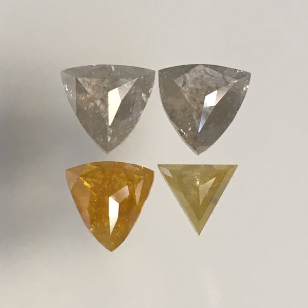 2.03 Ct Natural Loose Diamond Fancy Color Geometric Shape 4 Pcs, 4.53 mm to 5.92 mm Mix Shape Natural Loose Diamond use for Jewelry SJ67/16