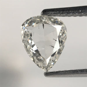 0.79 Ct White Color Pear Shape Natural Diamond, 7.76 mm x 6.40 mm x 2.09 mm Rose cut Pear Antique Loose Diamond Diamond SJ39/53