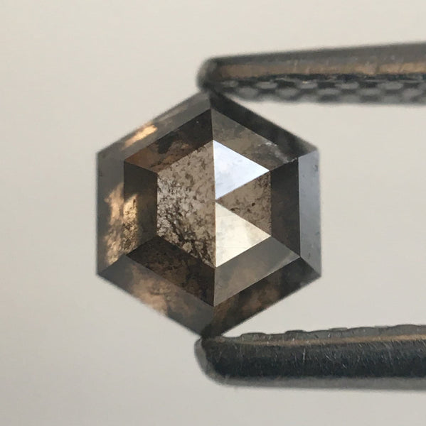 0.53 Ct Hexagon Shape Fancy Brown Natural Loose Diamond, 4.93 mm X 4.28 mm X 2.96 mm Brown Hexagon loose diamond Use for Jewelry SJ01/31