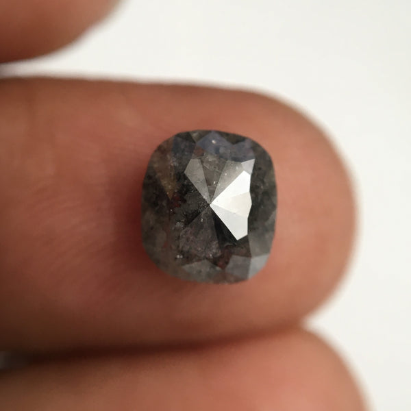 1.60 Ct Oval Shape Grey Black Color Natural Loose Diamond 7.65 mm X 6.86 mm X 0.61 mm Oval Shape Rose Cut Natural  Loose Diamond, SJ07/19