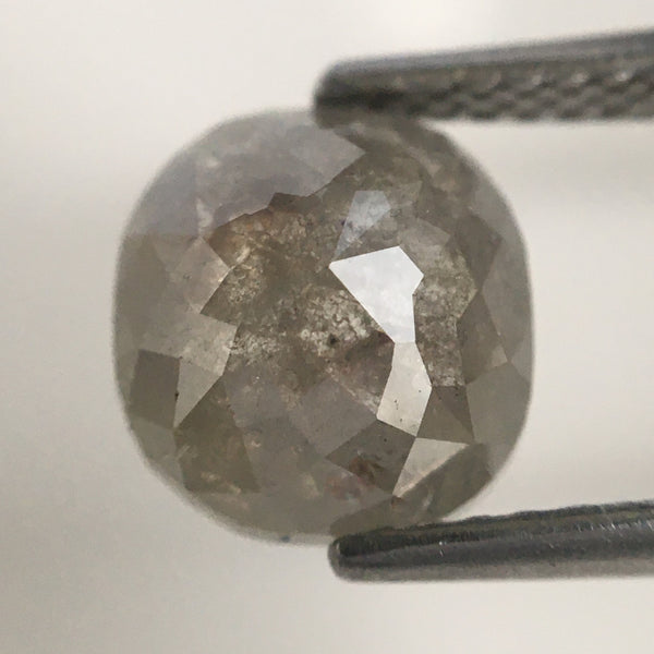 1.90 Ct Oval Shape Grey Color Natural Loose Diamond 8.08 mm X 7.44 mm X 3.49 mm Oval Shape Rose Cut Natural  Loose Diamond, SJ07/21
