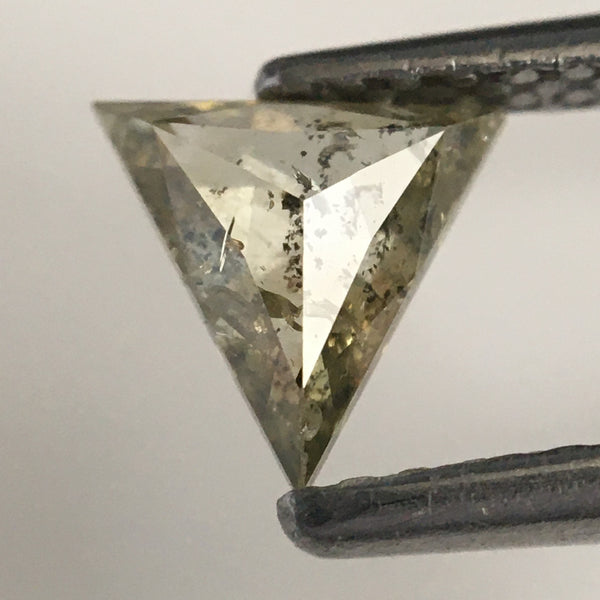 0.42 Ct 5.29 mm X 5.90 mm X 2.14 mm Triangle Shape Natural Loose Diamond, Fancy Light yellow color Triangle Shape Polished Diamond  SJ07/44