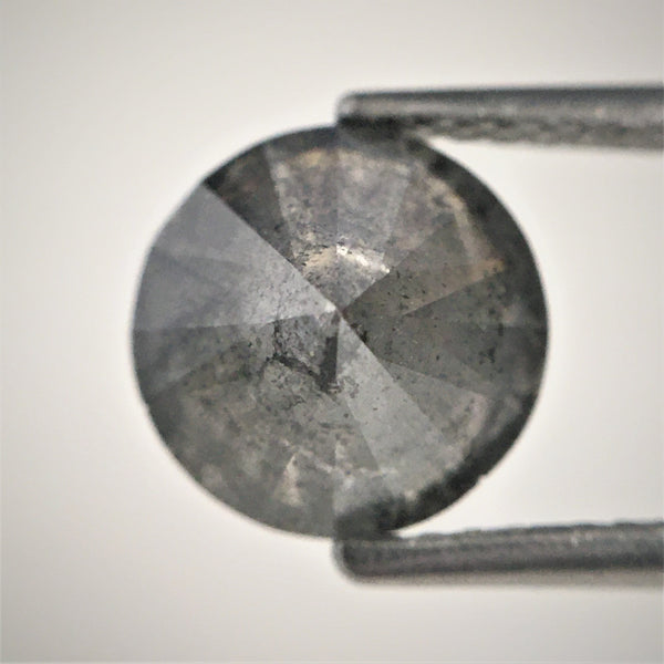 2.31 Dark Gray Color Round Brilliant Cut Natural Loose Diamond, 8.20 mm x 5.41 mm Grey Round Loose Diamond, SJ03/42