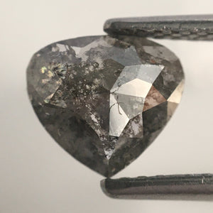 0.86 Ct Fancy Grey Black Pear shape Natural Loose Diamond, 6.71 mm X 4.90 mm X 2.38 mm Pear Cut Superb Quality Diamond SJ07/04