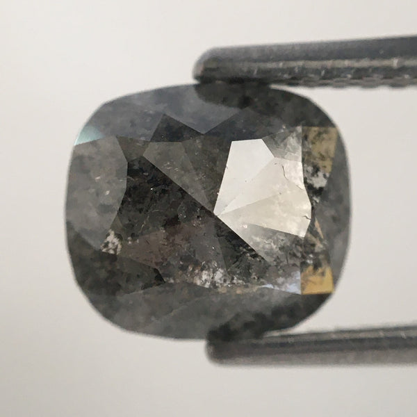 1.60 Ct Oval Shape Grey Black Color Natural Loose Diamond 7.65 mm X 6.86 mm X 0.61 mm Oval Shape Rose Cut Natural  Loose Diamond, SJ07/19