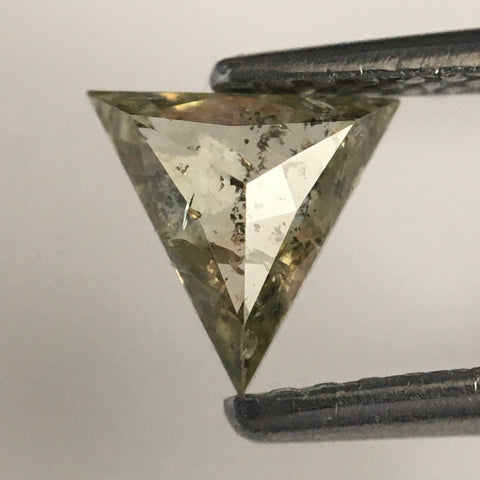 0.42 Ct 5.29 mm X 5.90 mm X 2.14 mm Triangle Shape Natural Loose Diamond, Fancy Light yellow color Triangle Shape Polished Diamond  SJ07/44