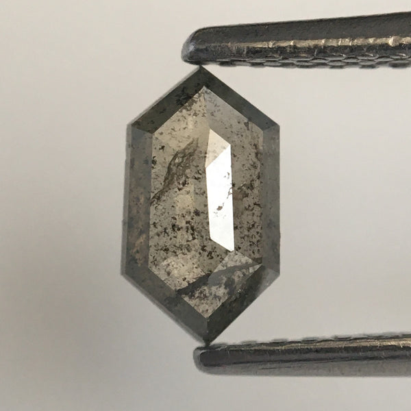 0.43 CT Hexagon Shape Natural Diamond, 7.21 mm X 4.11 mm X 1.55 mm Fancy Grey Color Hexagon Shape Diamond, Antique shape Diamond SJ07/55