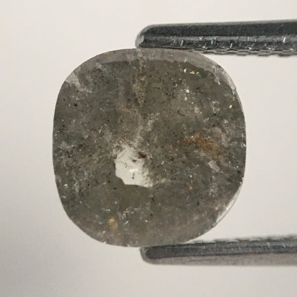 1.16 Ct Oval Shape Gray Color Natural Loose Diamond 7.02 mm X 7.31 mm X 2.65 mm Grey Oval Shape Rose Cut Natural Loose Diamond SJ07/100