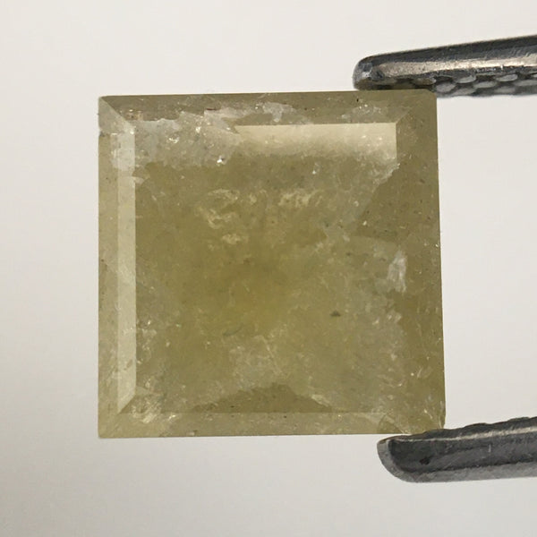 Genuine 1.84 Ct Yellow Color Square Shape Natural Loose Diamond, 6.73 mm X 9.45 mm X 3.84 mm Yellow Color Loose Diamond  SJ05/35