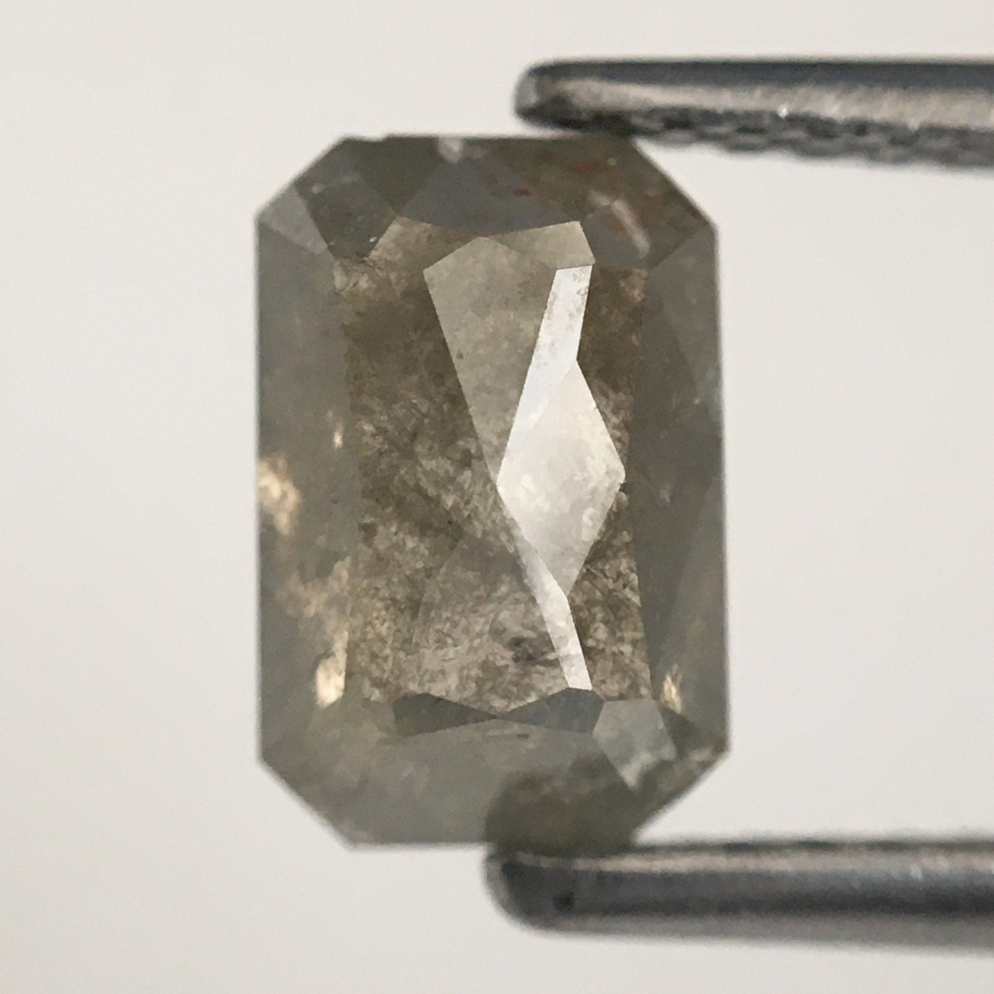 1.34 Ct Fancy Gray Emerald Shape Natural Loose Diamond, 7.76 mm X 5.10 mm X 3.22 mm Beautiful sparkling faceted diamond  SJ05/36