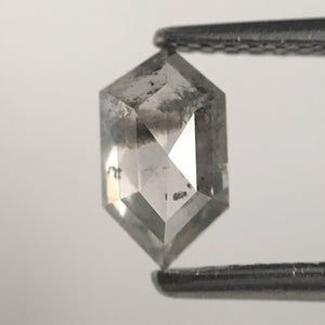 0.72 Ct Natural Loose Diamond Hexagon Shape Salt and Pepper, 7.28 mm x 4.16 mm x 2.68 mm Geometry Shape Natural Loose Diamond SJ70/24