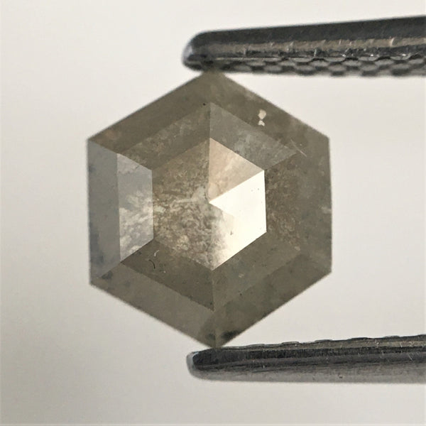 Pair of 1.63 Ct Hexagon shape Diamond 6.88 mm X 6.20 mm X 2.49 mm Hexagon Shape Loose Diamond, Flat Back Hexagon Loose Diamond SJ05/53